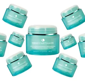 CARTHAGE dermo- Crema Antienvejecimiento y regeneradora con Oligoelementos y Extractos Vegetales 50G